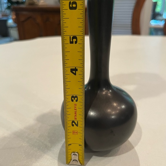 Vintage Gun metal ceramic mod style bud vase. GUC! - Picture 4 of 5